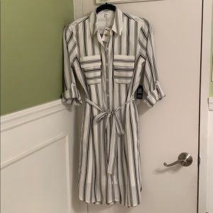 NEW Express button front dress with self belt